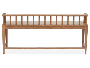 Lindon - Arm Bench With Low Back - Light Brown