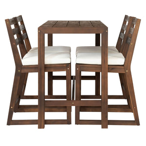 Patio Bar Set With Ergonomic Chairs