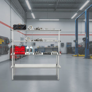 Stainless Steel Adjustable Kitchen Shelf, 60 Inch