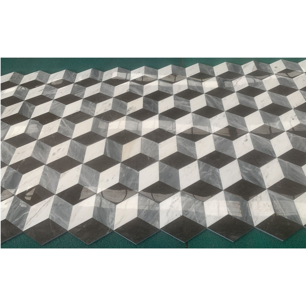 Hexagon Water Tiles For Floor And Wall (Set of 12)