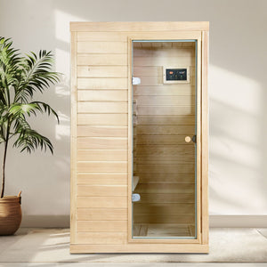 Canadian Hemlock Wood One Person Far Infrared Sauna