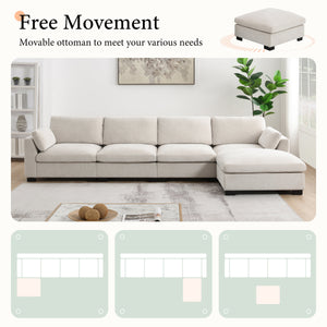 130" Modular Sectional Sofa