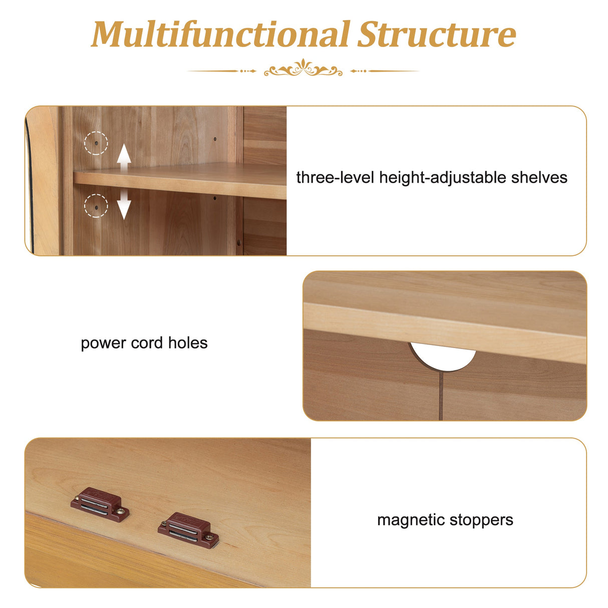 4-Door Large Storage Sideboard