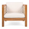 Outdoor Club Chair & Rope Arm And Cushions