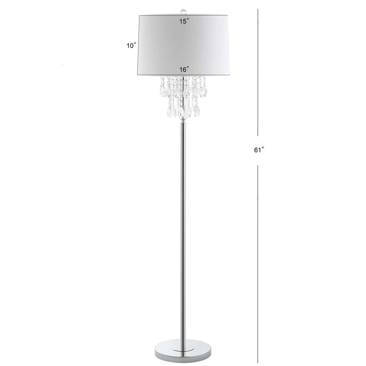 Abigail crystal / metal led floor lamp - Tuesday Morning - Floor Lamps