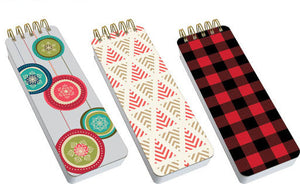 Tall Spiral Holiday Notebook - Trees