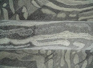 Abstract Modern Hand Tufted 2x3, 3x5, 5x8, 6x9, 8x10 and 9x12 Woolen Beige, Silver and Gray Area Rug | MIR3