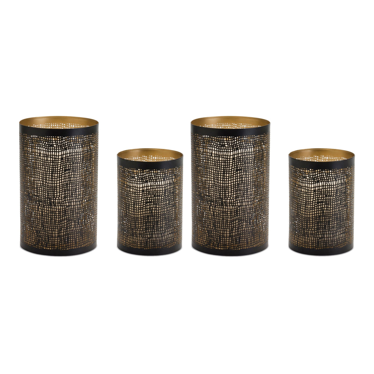 Abstract Punched Metal Candle Holder (Set of 2) - Tuesday Morning - Candle Holders