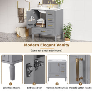 Traditional Bathroom Vanity Set With Soft Close Doors
