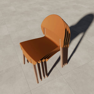 4 Piece Set Of Single Chairs With A Design Combining Modern And Traditional Elements