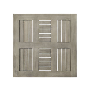 Dexterity - Outdoor Square Side Table With Wood Frame - Gray