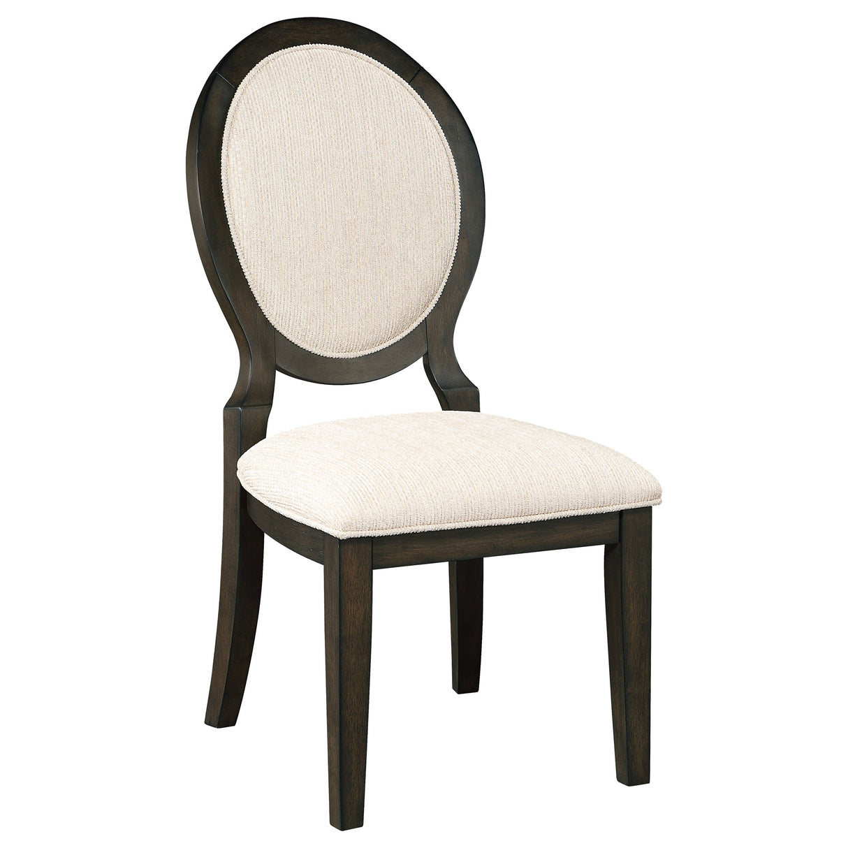 Transitional Oval Dining Chairs, Set of 2