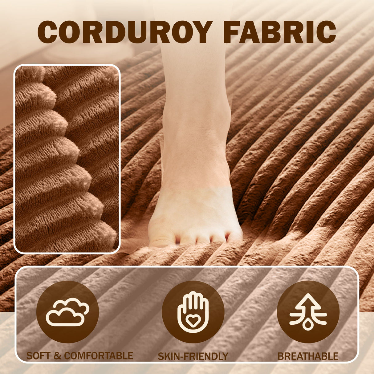 Modern Floor Sofa With 2 Pillows, Convertible Twin Size Folding Mattress For Living Room