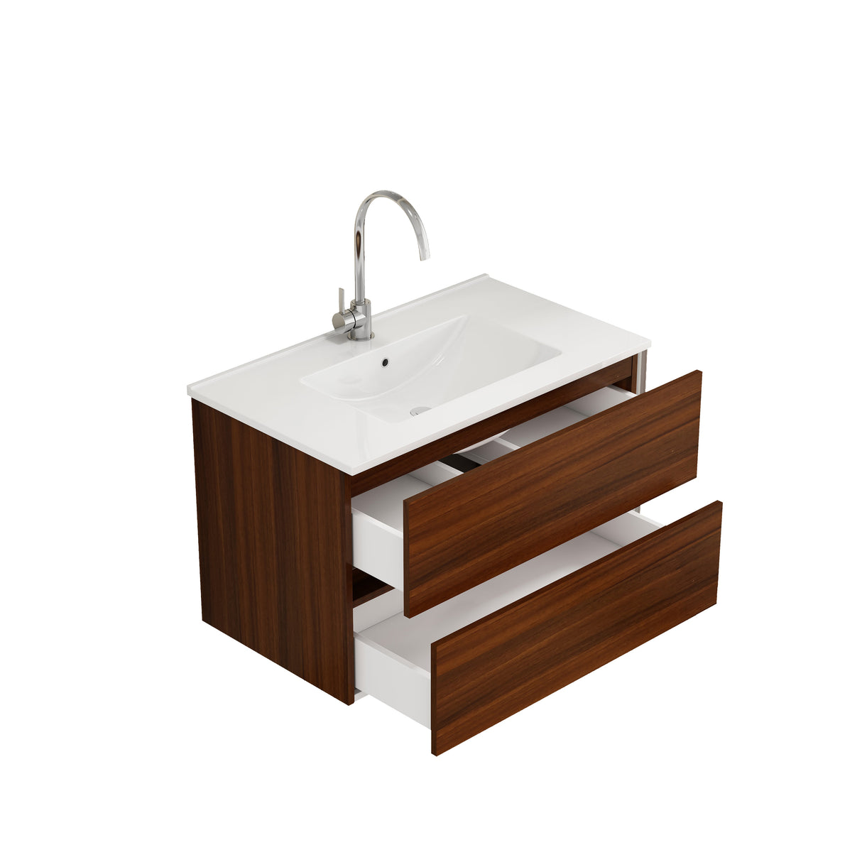 32-Inch Wall-Mounted Bathroom Vanity