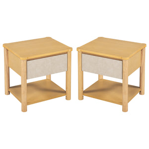 Wood Nightstand Set of 2