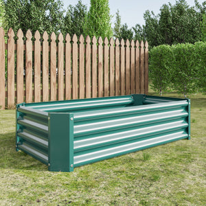 Metal Raised Garden Bed, Rectangle Raised Planter 4×2×1ft