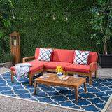 Grenada l-shaped outdoor love seat, rust