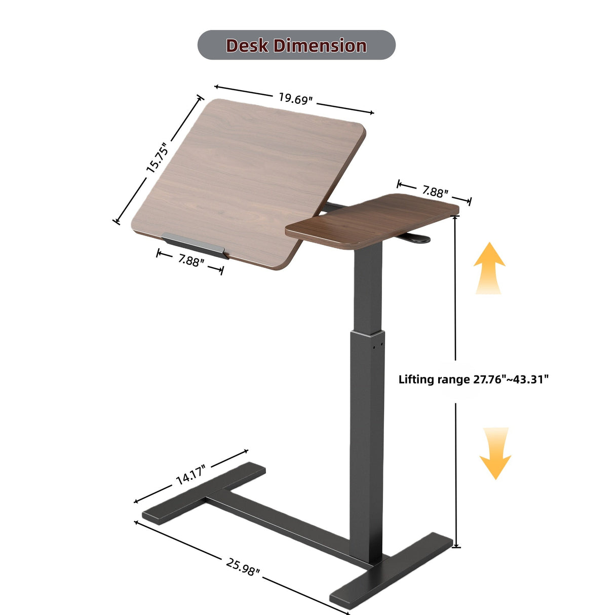 Mobile Adjustable Standing Desk