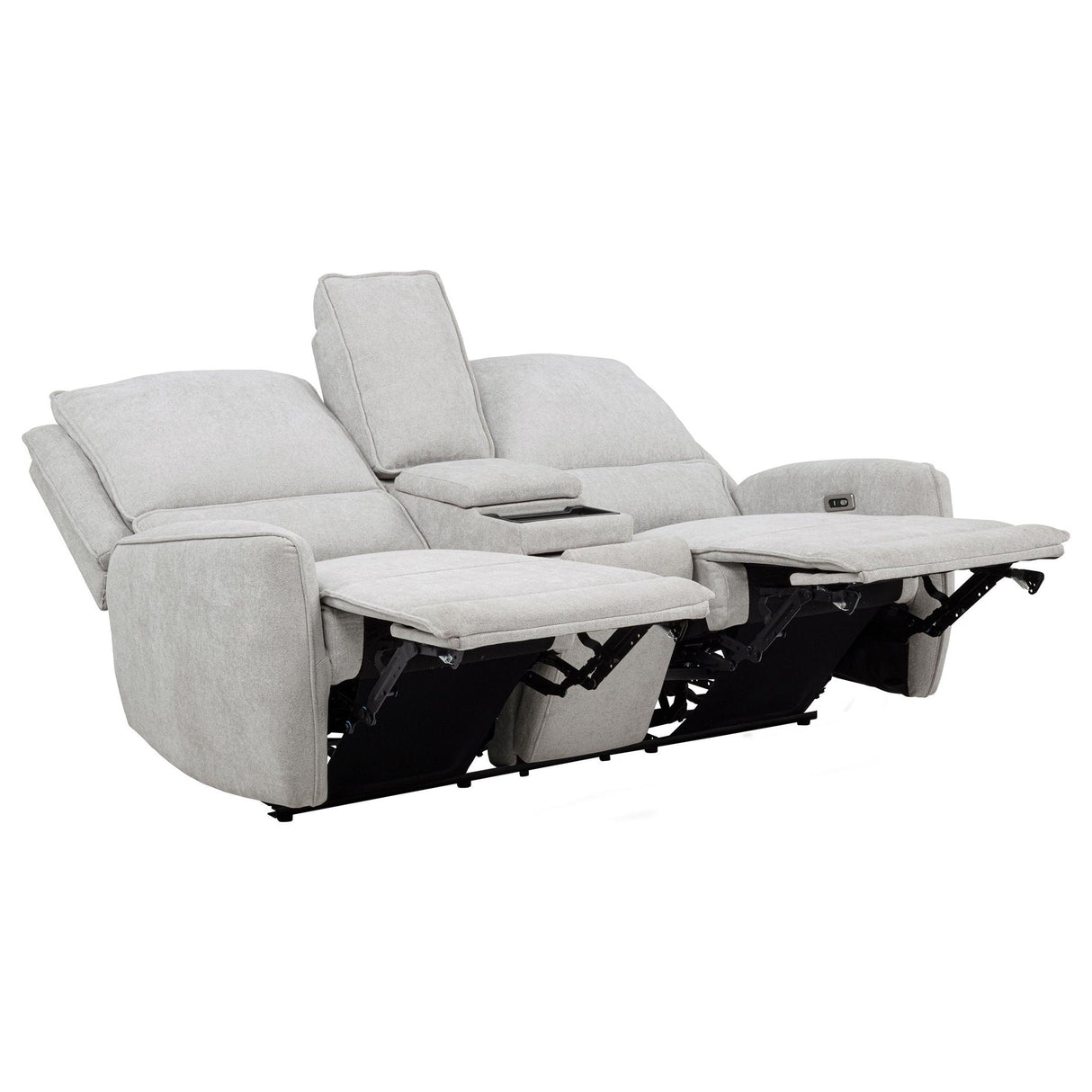 Sylmar Chenille Upholstered Power Reclining Loveseat Dove Grey