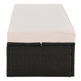 Bethany Two-Person Outdoor Rattan Daybed with Adjustable Canopy and Hidden Storage