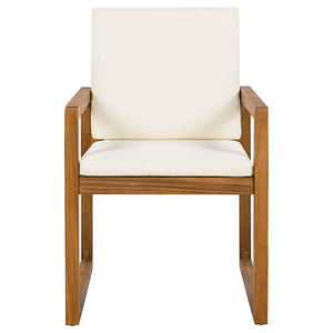 5 Piece Outdoor Patio Dining Set With 4 Armchairs And Table - Beige