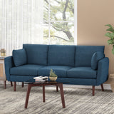 The Seattle Blue Upholstered Three-Seat Sofa by Christopher Knight Home