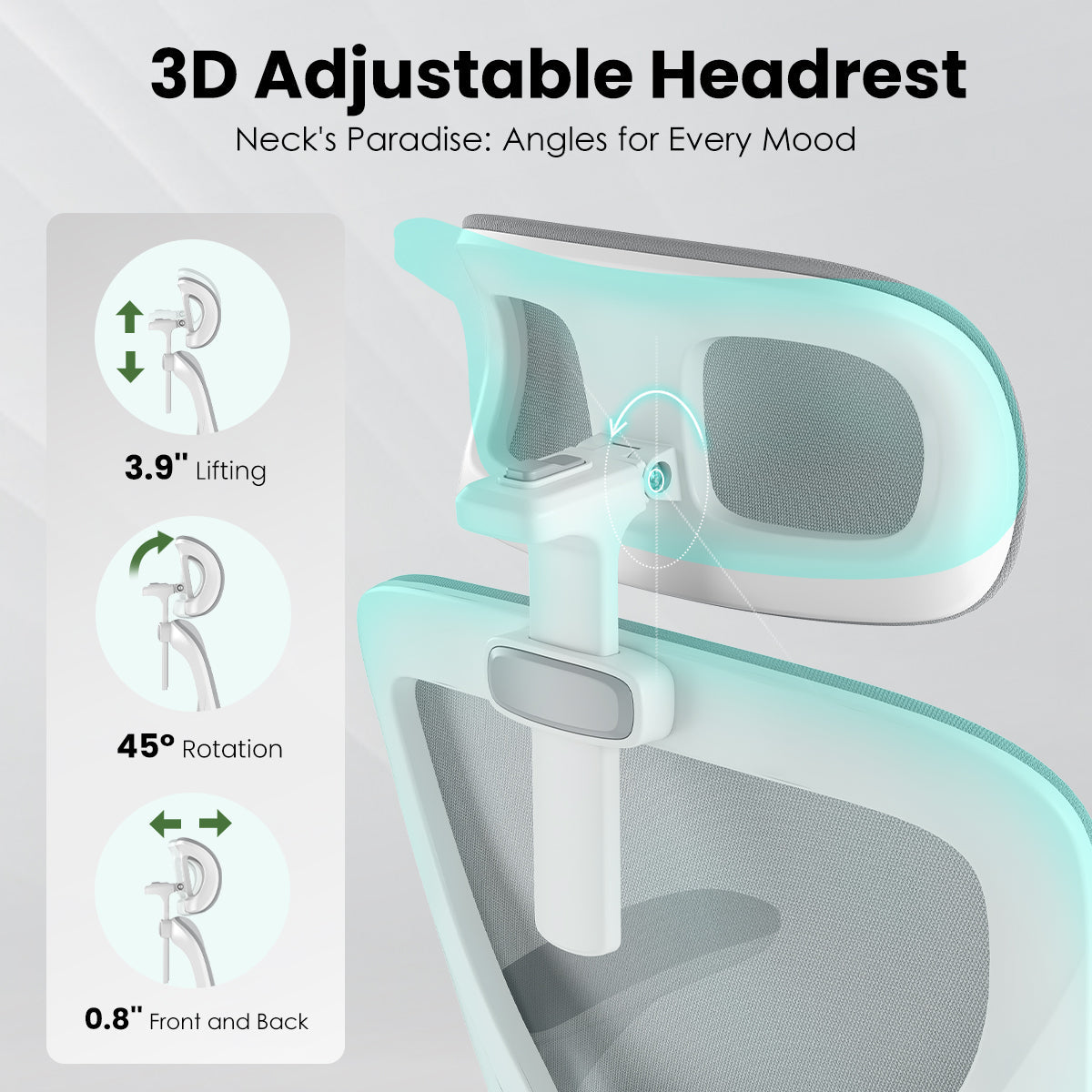 Ergonomic Office Chair with Headrest and Lumbar Support