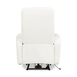 Bloomy - High Back Power Recliner Motion Chair - Chiffon White
