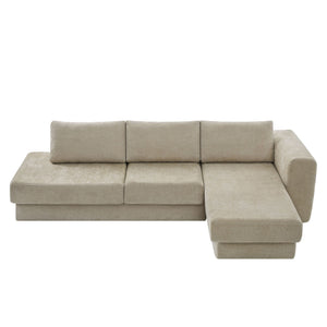 L-Shaped Modular Sofa With Double Layer Cushion
