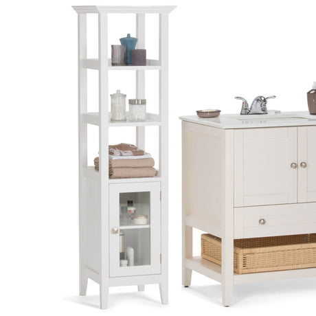 Acadian-bath-storage-tower-pure-white-Bathroom-Cabinets