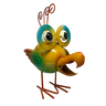 Iron Baby Jungle Bird Garden Decor -
