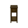 Accent End Table, 2 Tier, Narrow, Lamp, Storage Drawer, Charming Design
