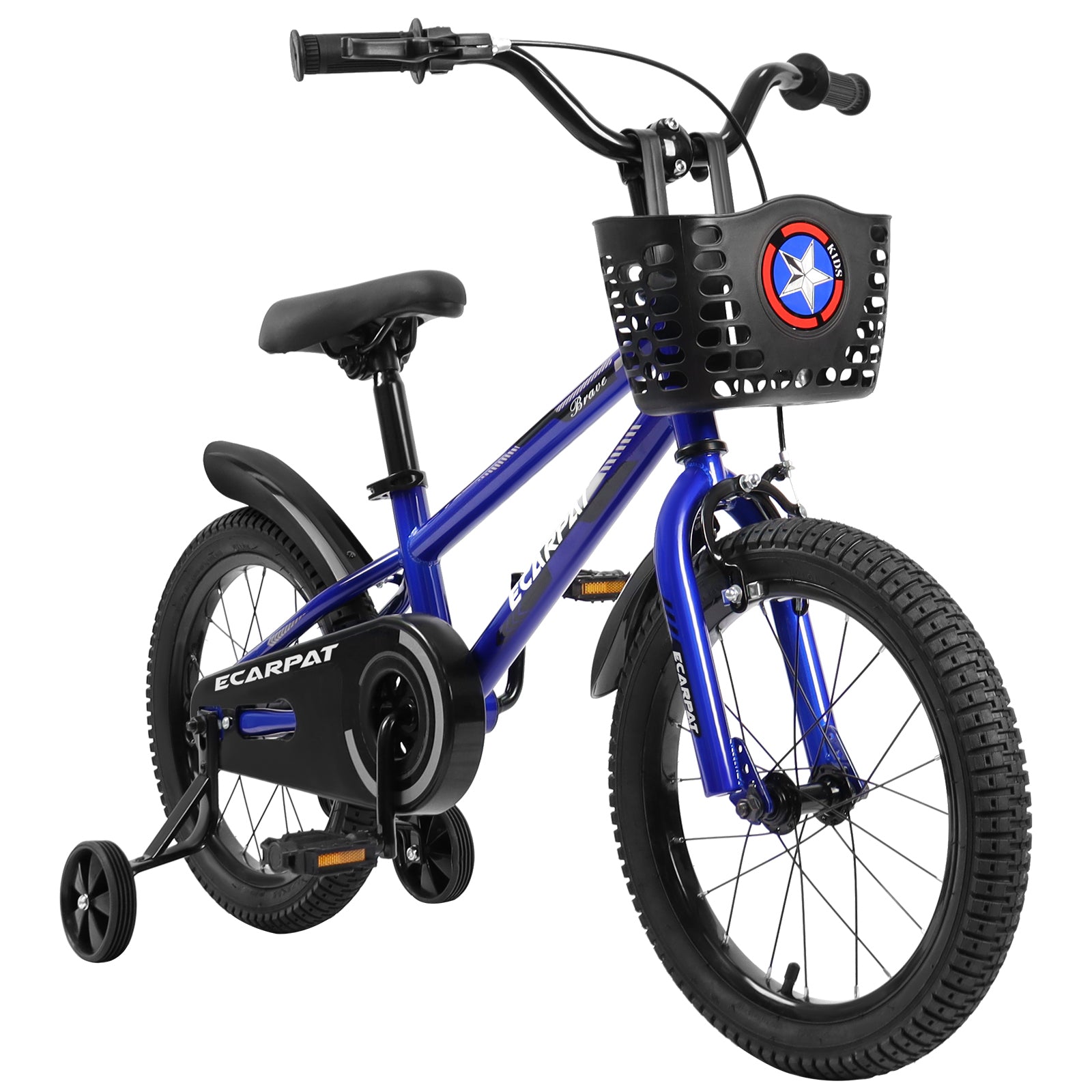 Kids-Bike--16-inch-for-Boys-&-Girls-with-Training-Wheels,--Freestyle-Kids'-Bicycle-with-Bell,Basket-and-fender.-