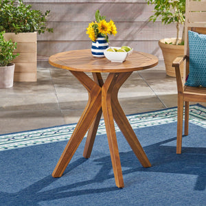 Stamford Outdoor Bistro Table Acacia Wood X-Base Teak