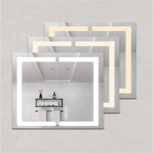 Medicine Cabinet With LED Vanity Mirror, Anti-Fog, Waterproof, Dimmable With Touch Switch