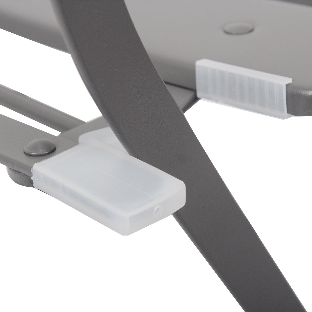 3 Pieces Patio Bistro Balcony Metal Chair Table Set - Gray