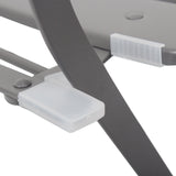 3 Pieces Patio Bistro Balcony Metal Chair Table Set - Gray