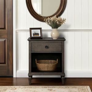 Victoria Nightstand with Open Storage - French Design - Multiple Colors