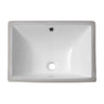 European Style Ceramic Rectangular Undermount Bathroom Sink With Overflow