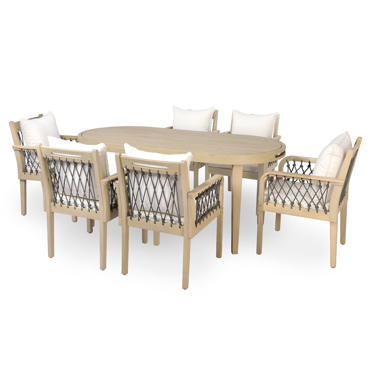 7-Piece Outdoor Acacia Wood Dining Set