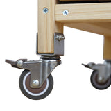 Outdoor kitchen island, rolling bar cart & storage cabinet, natural