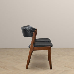 Enzo - Dining Chair (Set of 2) - Black / Brown