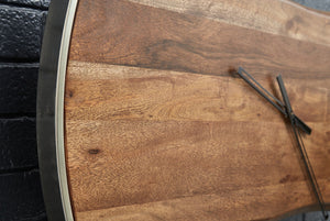 Panchali - Wall Clock - Brown / Silver Finish