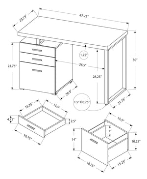 Computer Desk For Home Office, Left, Right Set - Up, Ample Storage Drawers