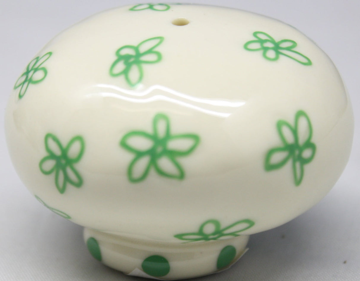 Bead It - Bead Body White With Green Swirl