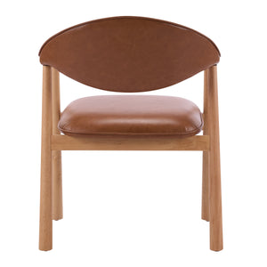 Modern Upholstered Dining Chairs with Curved Back