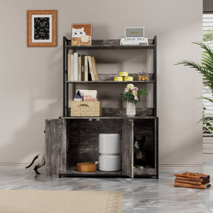 Large Cat Litter Box Enclosure With Shelf Storage