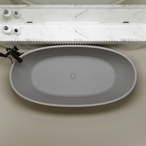 67" Freestanding Bathtub with Pop-up Drain