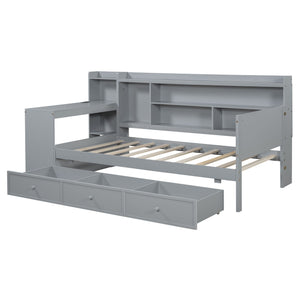 Daybed With 3 Drawers USB Ports And Desk