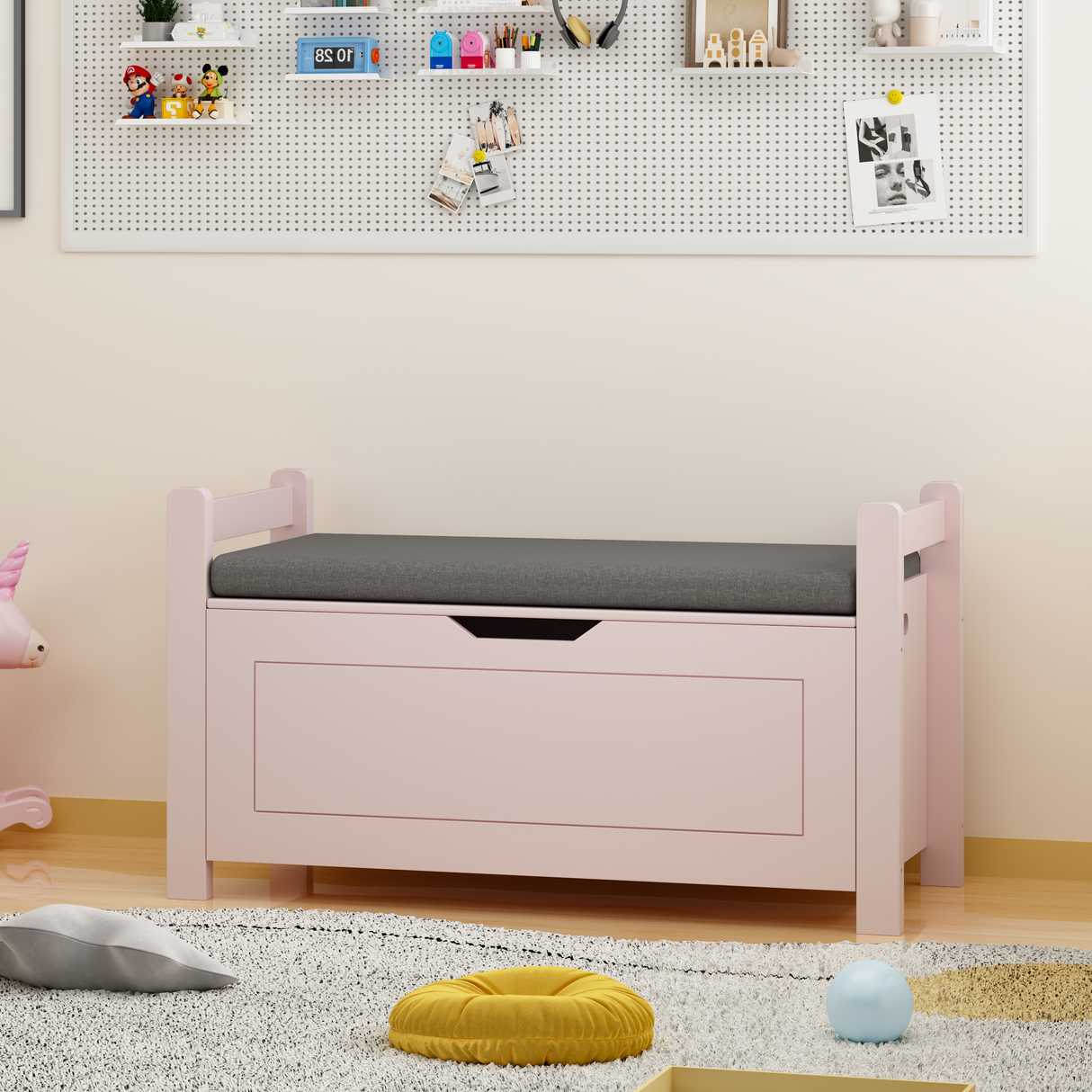 Kids Toy Box Chest for Boys and Girls